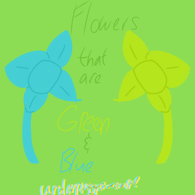 Flowers that are green and blue.DNF ibisPaint
