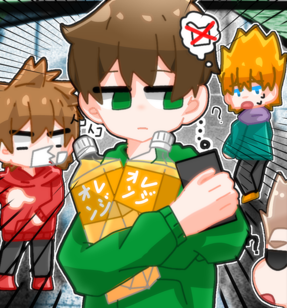 2Ｌのペットボトルを2本持ちながら歩いて帰った事をイラストにしました!!