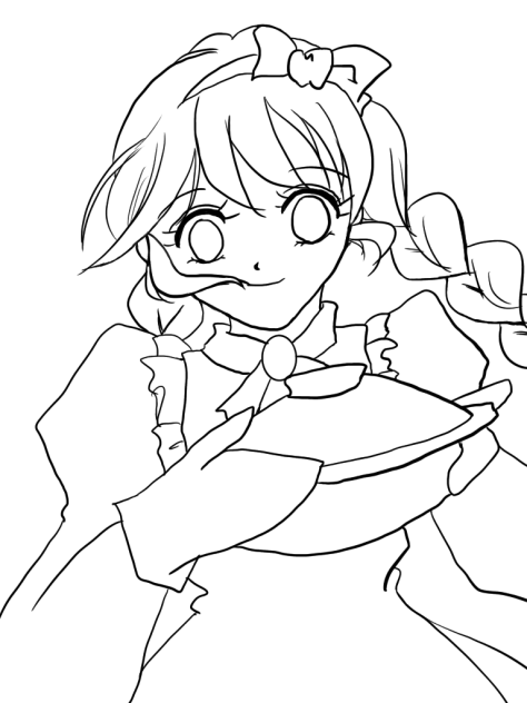 メイドちゃん　塗り絵