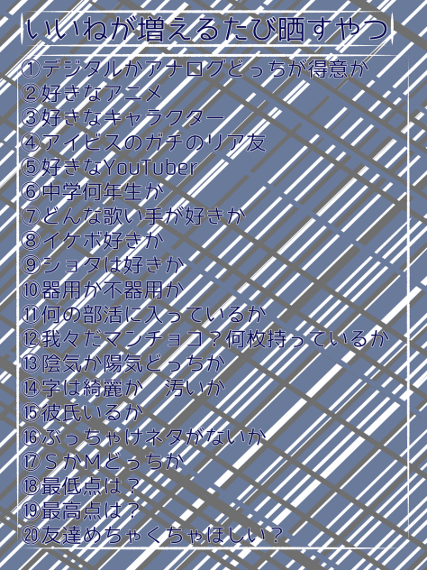 いいねが増えるたび晒すやつ