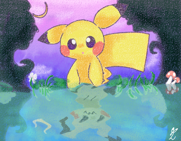 夜の湖