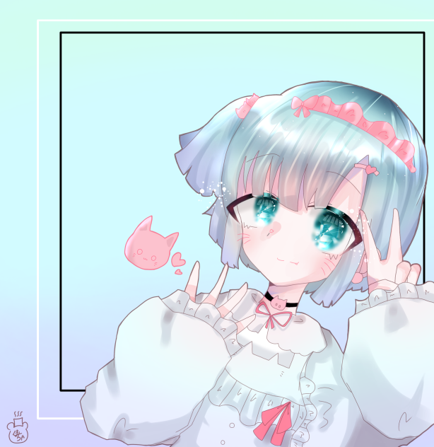 #くま茶の塗り絵大会