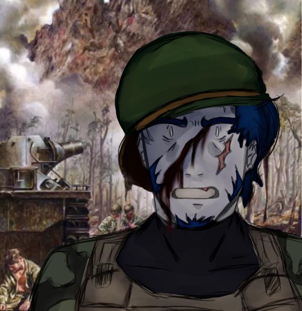 thousand yard stare.