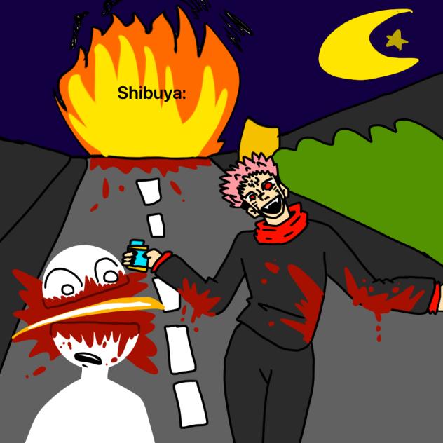 Sukuna destroying the shibuya