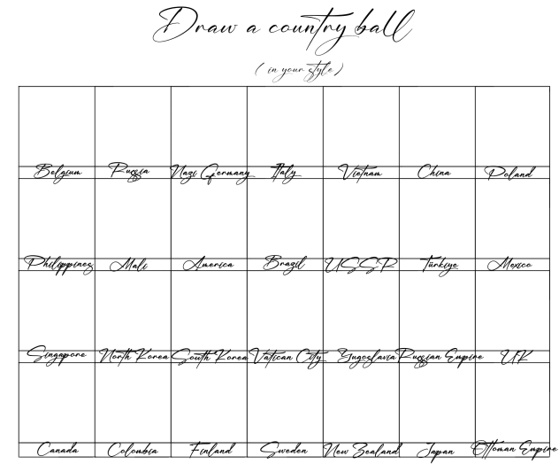 Draw a country ball collab