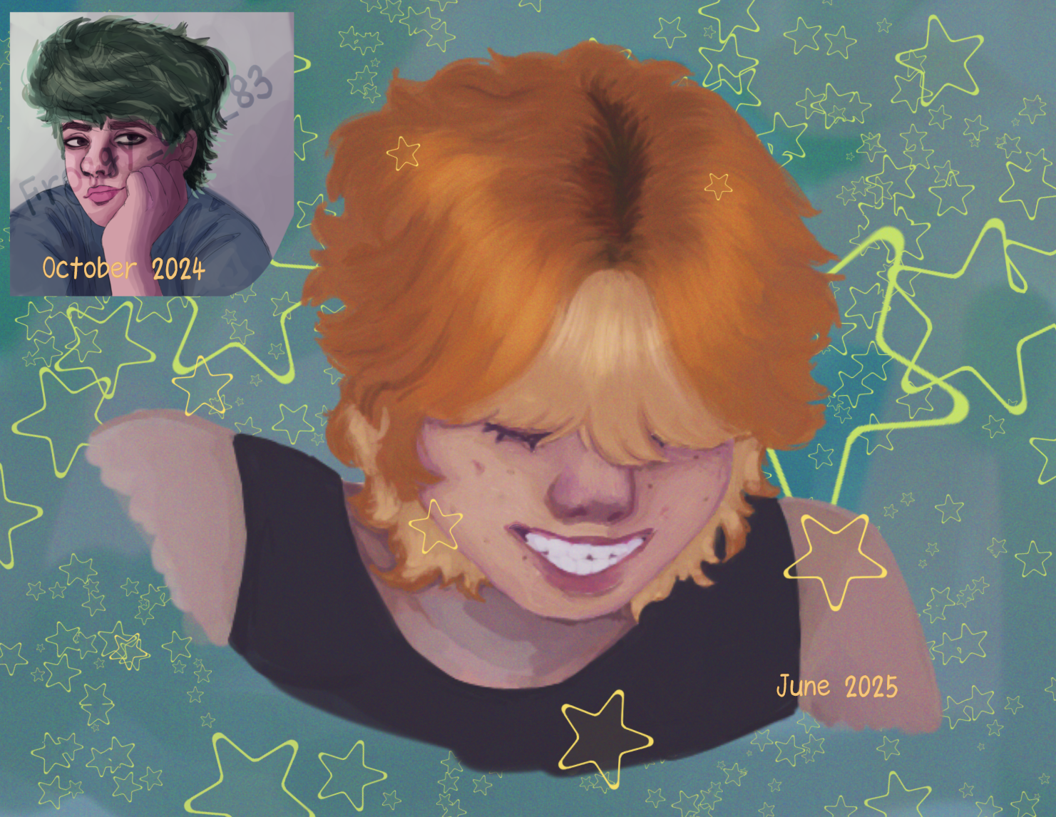 updated and more recent self portrait - ibisPaint