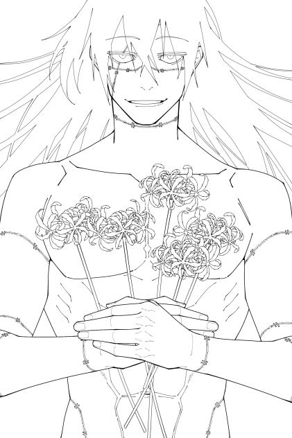 呪術廻戦 真人2 線画