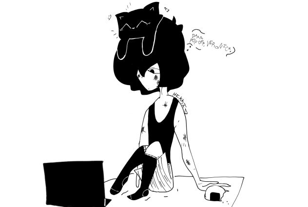 omori watching a movie lololol