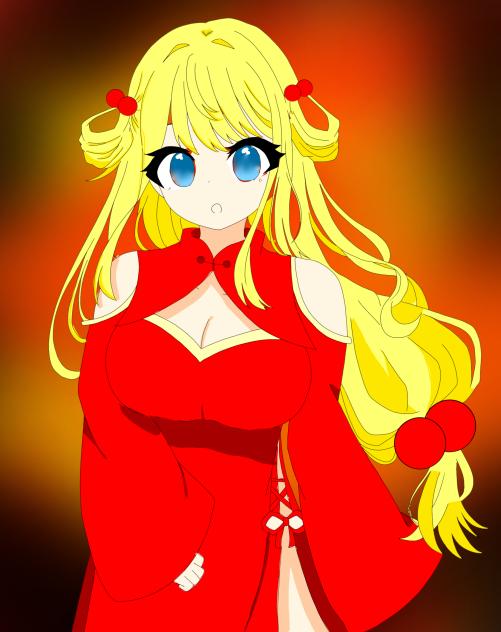 線画お借りしました！可愛く塗れた♪