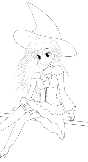 Witch in the sky