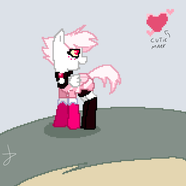 Angel dust em versão pony (em pixel)
