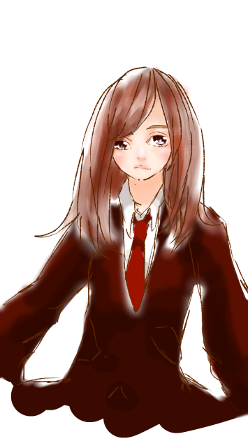 カーディガンの女の子
