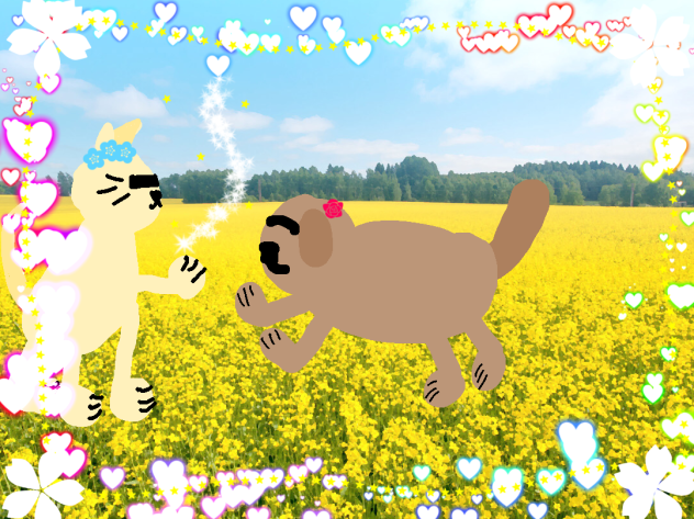 Having fun in the fields