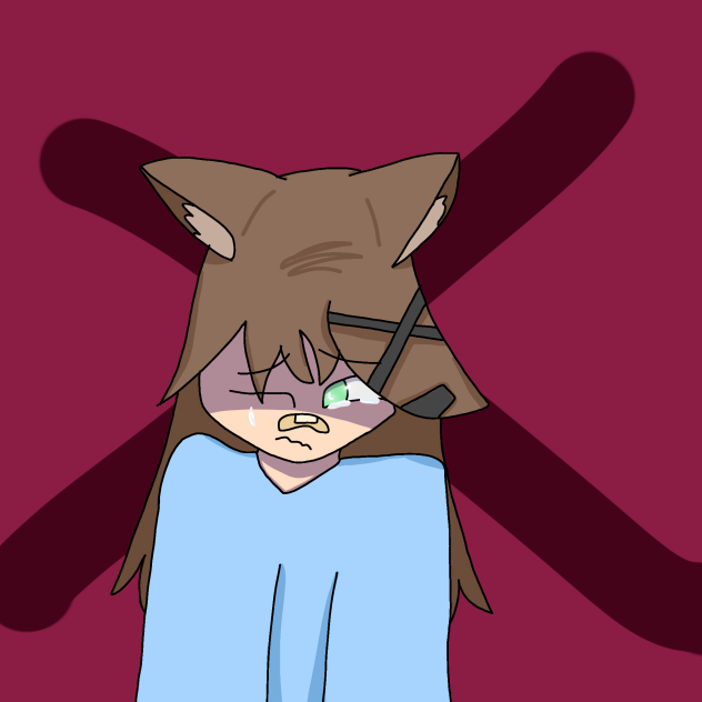 Crying cat girl