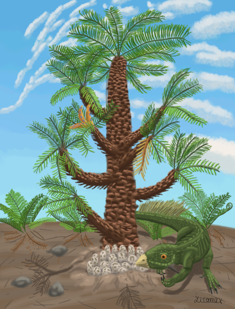 Psittacosaurus Guarding its Nest