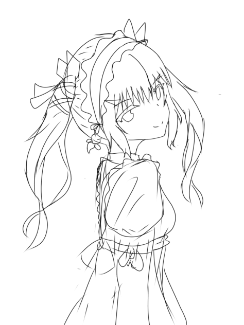 メイドさん振り返りラフ