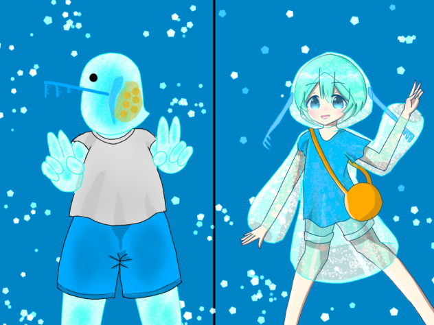 ミジンコの擬人化2パターン