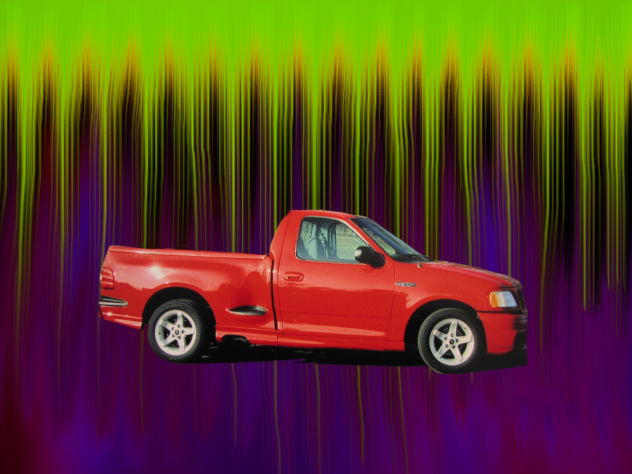 just my truck with a neat background