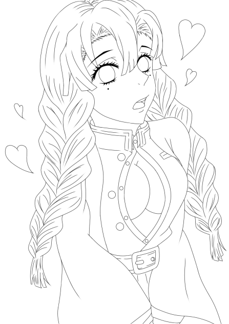 甘露寺蜜璃(線画)