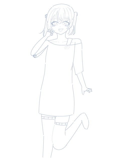 めすがきちゃん(線画)
