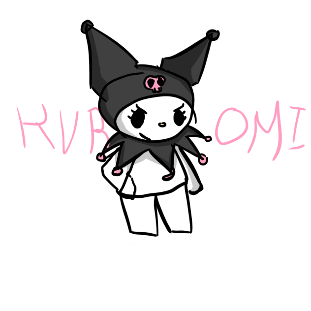 Dumb Kuromi drawing but w my left hand