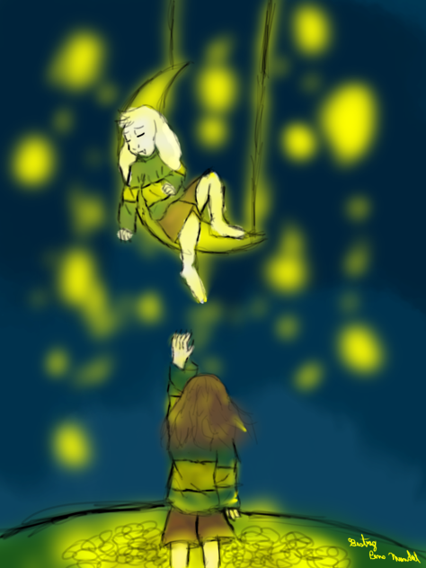 Asriel e chara - ibisPaint