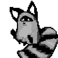 raccon pixel animation
