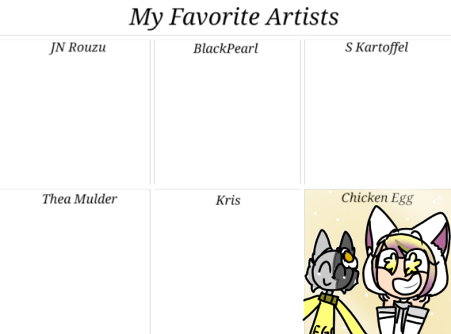 Kiev Arkan Punzalans favorite artists