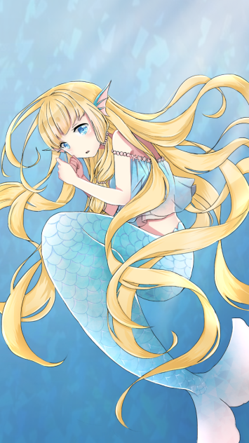 ～人魚姫 とろろさんの線画お借りしました～