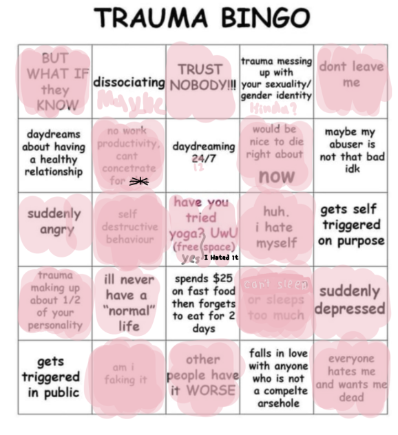 Trauma Bingo