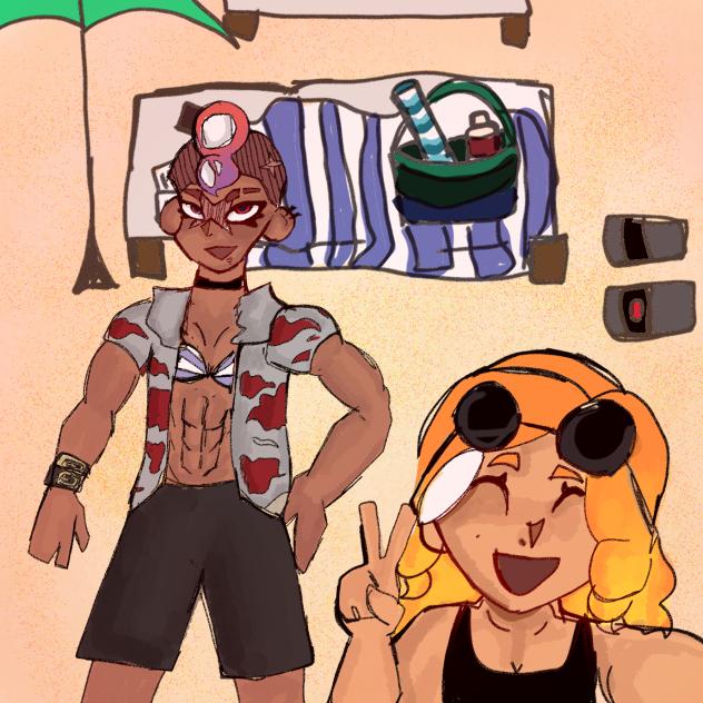 My splatoon ocs are going on a trip yay