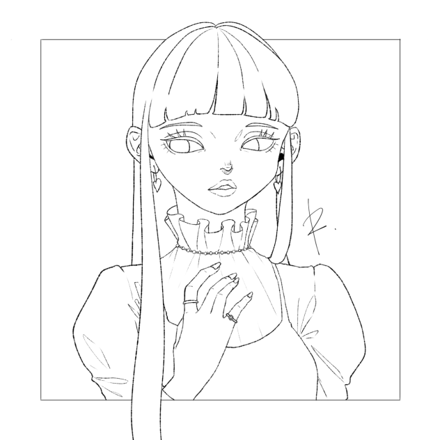 💜　線画