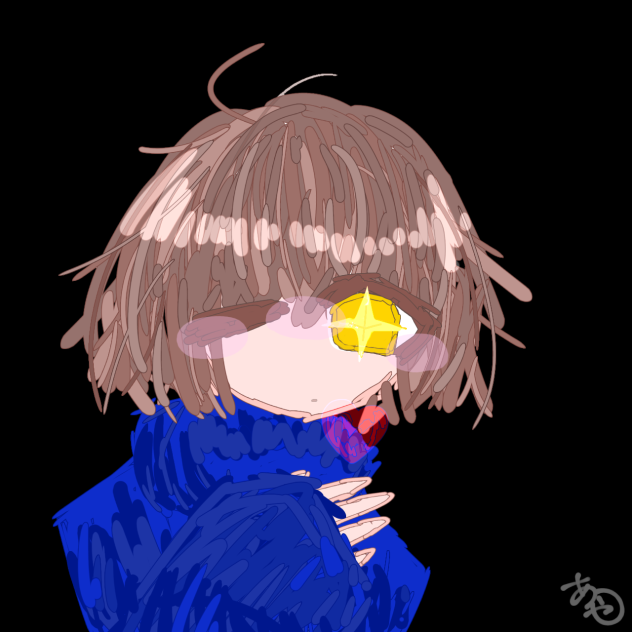 フリﾁｬﾝふち塗りペンでカイタ