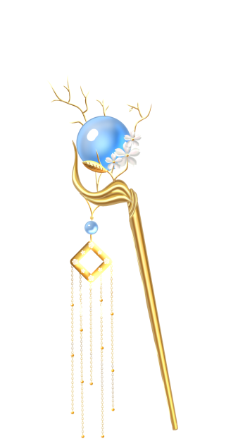 Moon hair pin