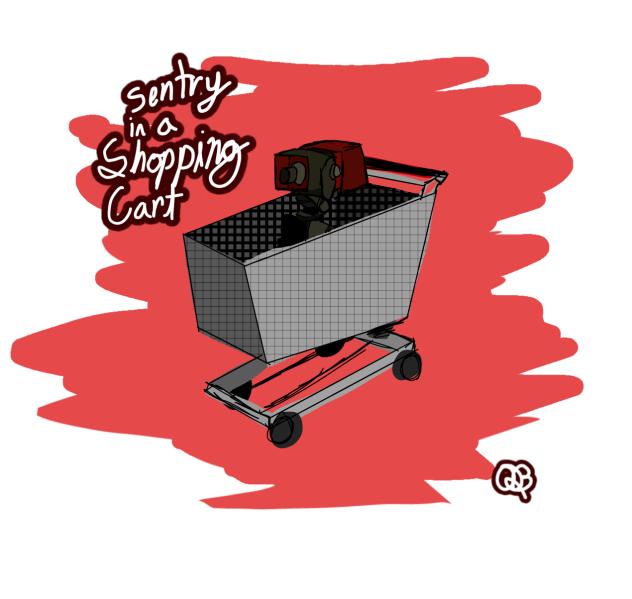 ~Sentry in a Shopping Cart~