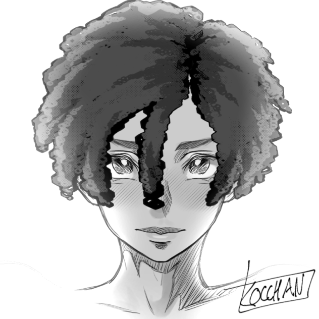 trying to anime-ify a hair type