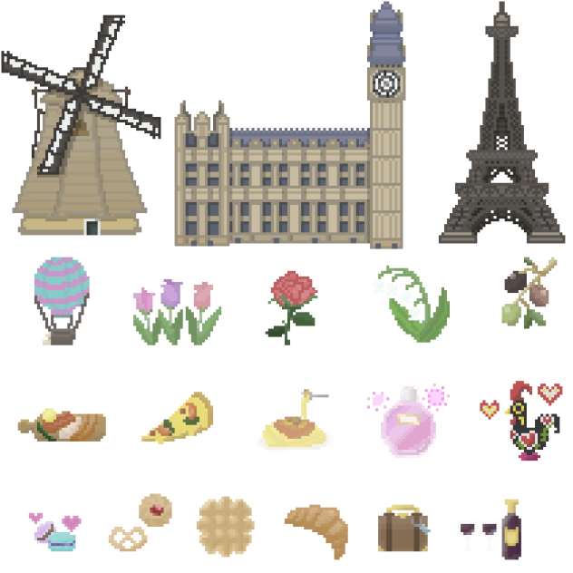 ヨーロッパ素材(ドット絵)
