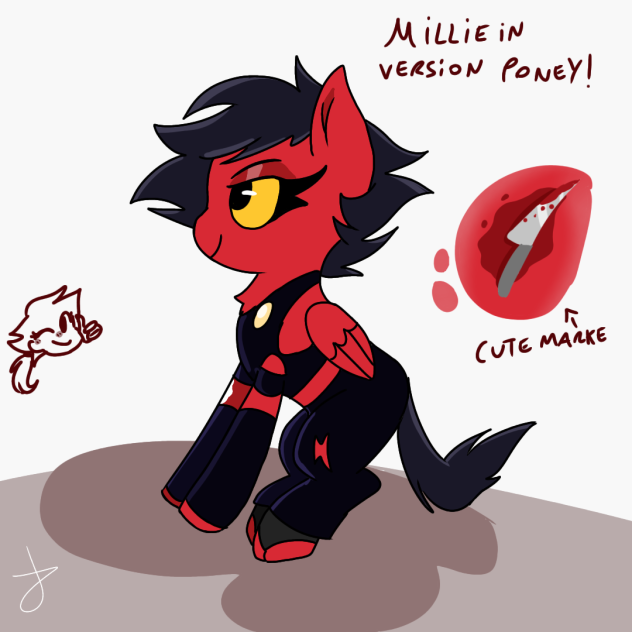 Millie from helluva boss,version poney