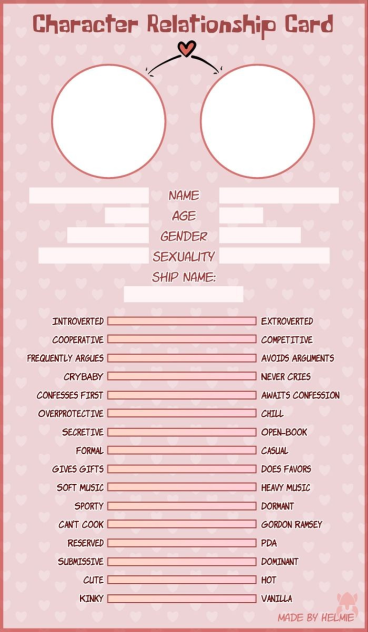 relationship card