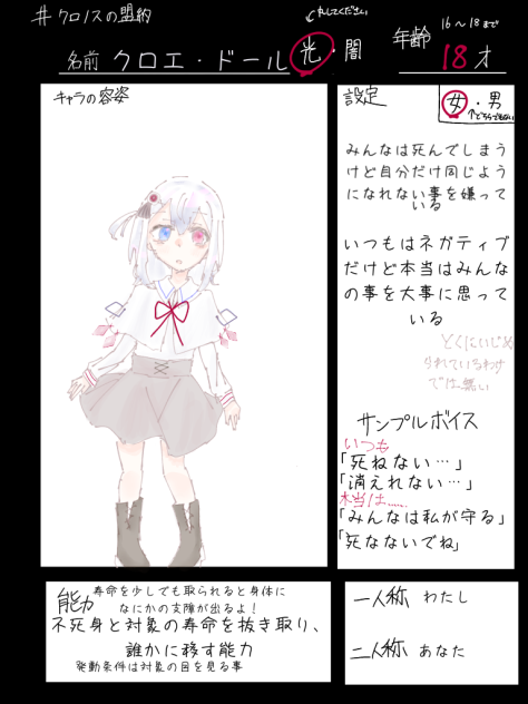キャラ募参加！