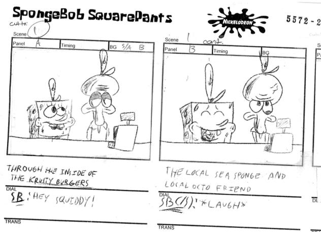 fake spongebob storyboard