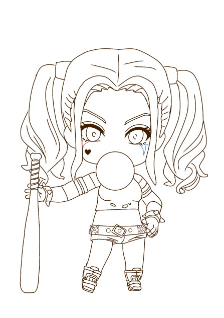 スーサイド・スクワッド線画