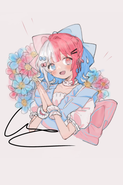 pink blue🎭 - ibisPaint