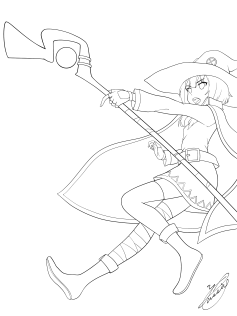 めぐみん（線画）