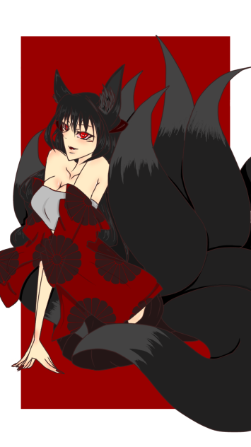 再投稿 女狐九尾 黒