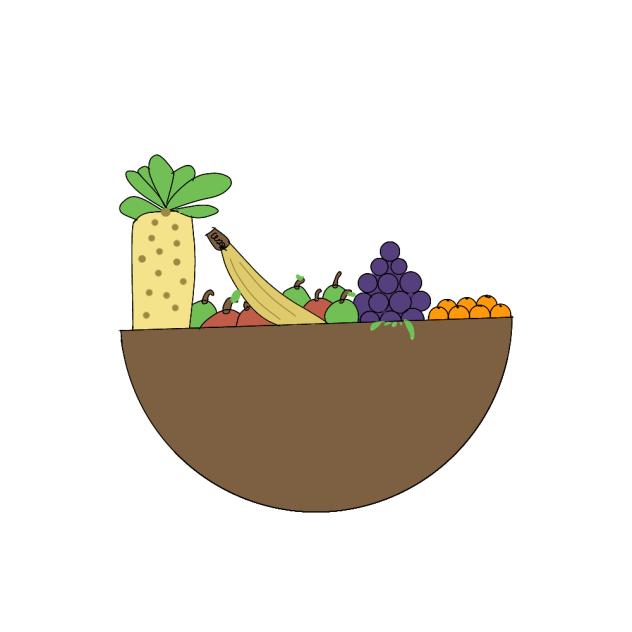 fruit bowl 🍌🍍🍎🍇 - ibisPaint
