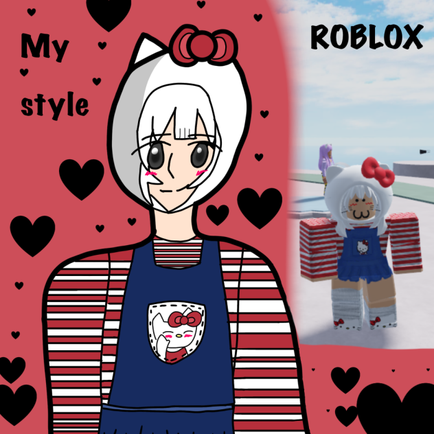 🖤🤍My style.V.S.Roblox style 🤍🖤