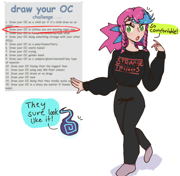 Kimiko wearing my current clothes