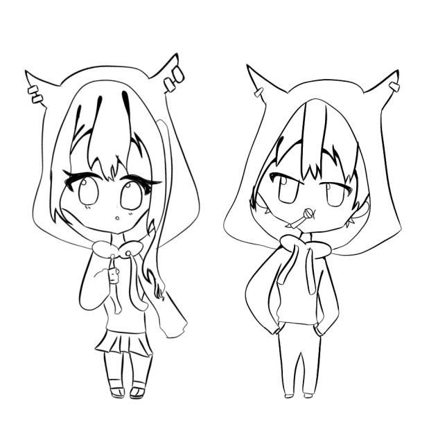 😈　〈線画〉
