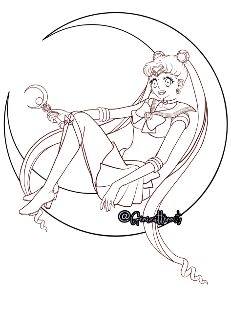 Sailor moon coloring page 🎀✨